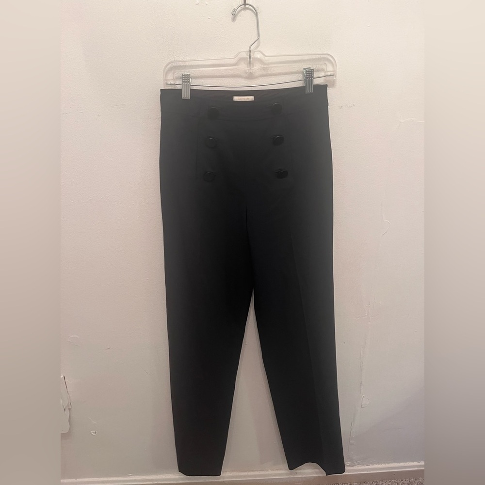 Kate Spade 6 Button Dress Pants Trousers Size 2 Black